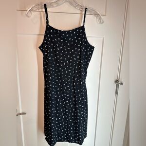 Cutie Black Girls 14 Black Ditsy Floral‎ Sundress Smocked Back